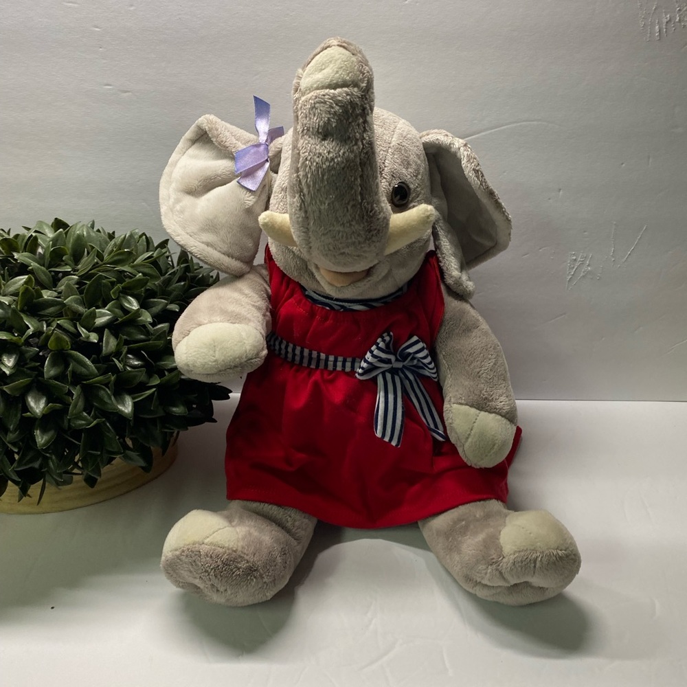 Build-A-Bear gray elephant plush stuffed animal  11.5 inches